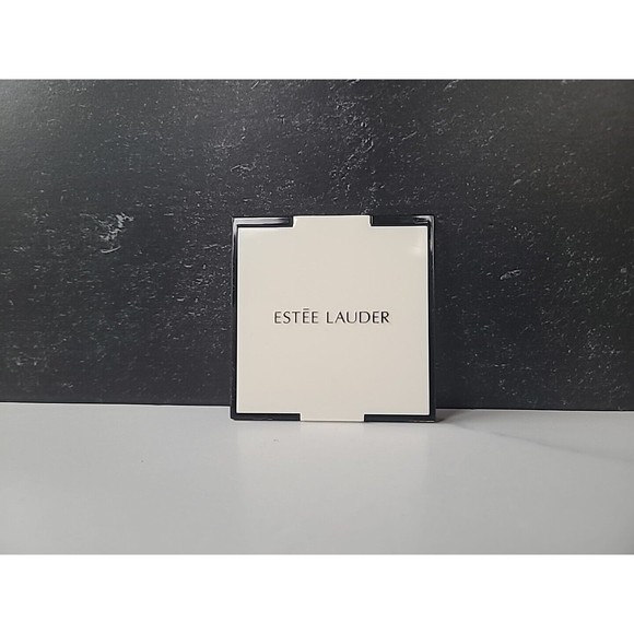 Vintage 1980s Estee Lauder-Compact Mirror-Black/White 3X3" - Picture 1 of 10